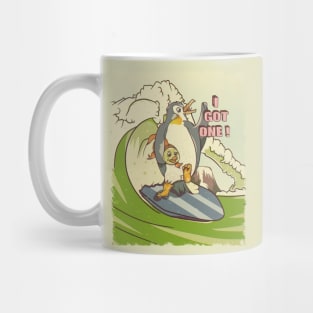 Penguin Surfing Mug